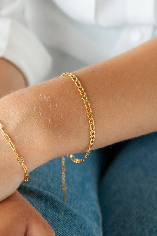 GOLD FIGARO BRACELET & ANKLET