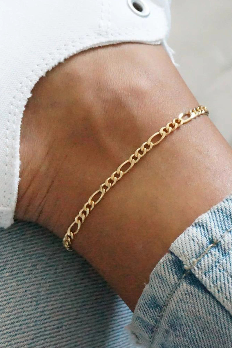 SILVER FIGARO BRACELET & ANKLET