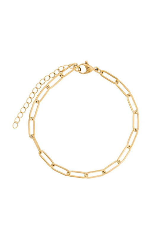 GOLD PAPERCLIP BRACELET