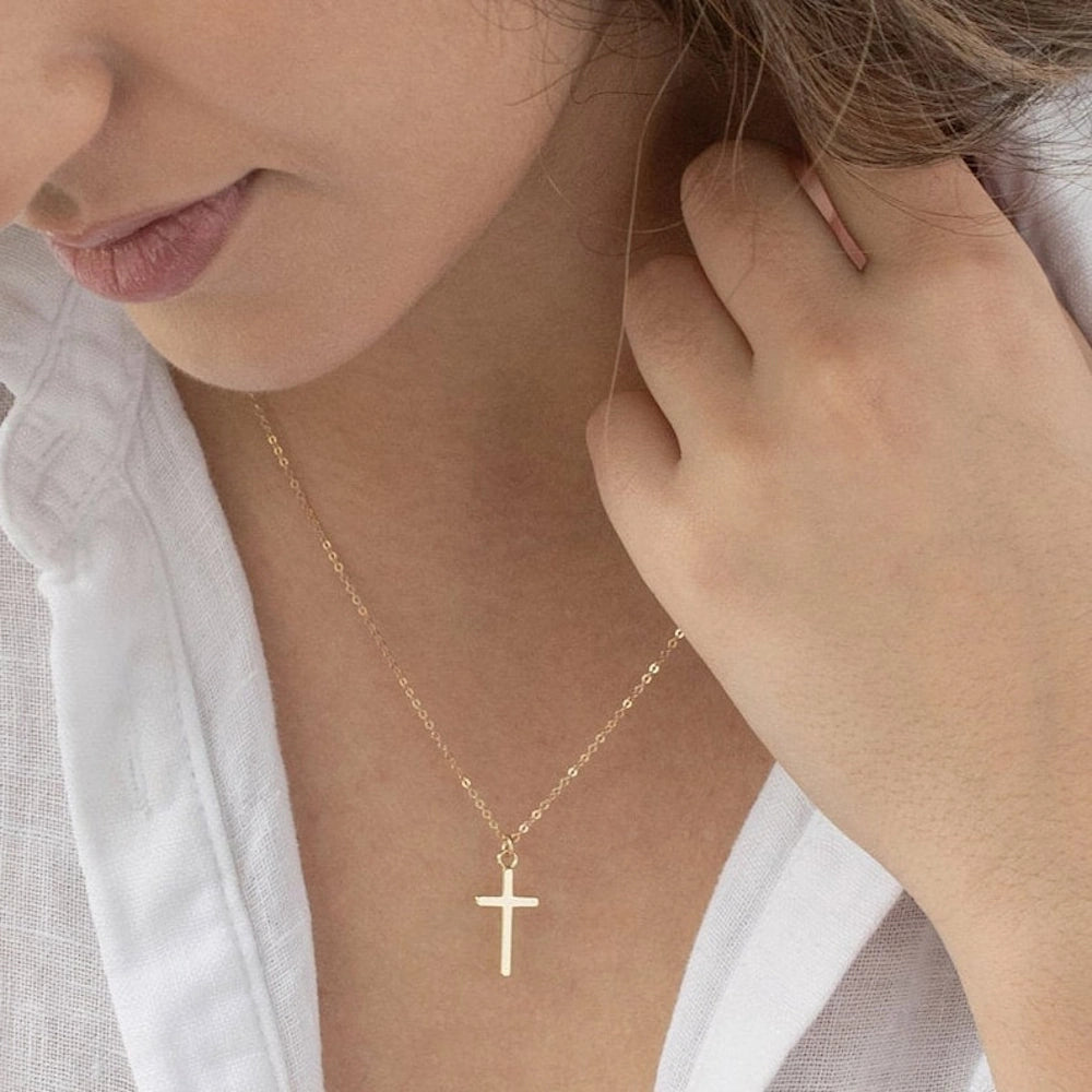 GOLD CROSS NECKLACE