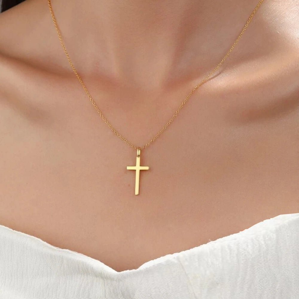 GOLD CROSS NECKLACE