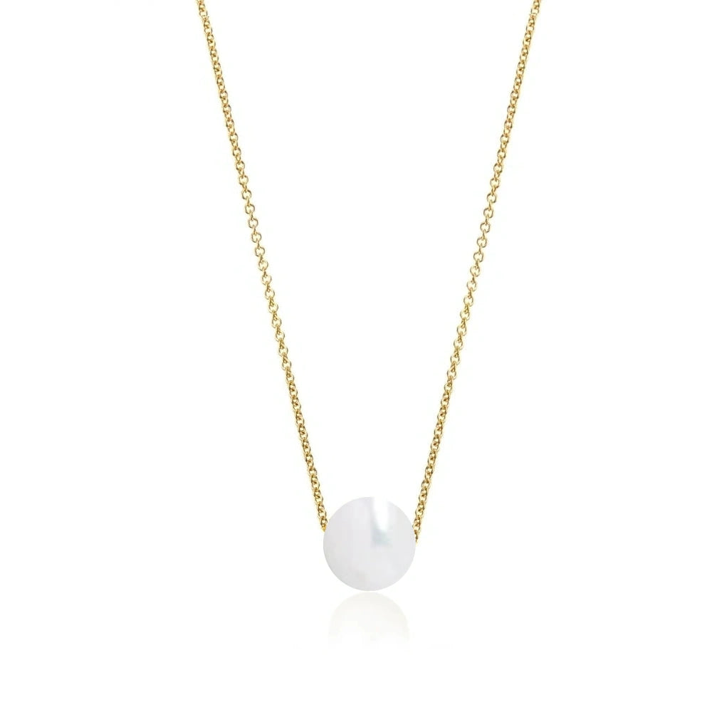 GOLD SINGLE PEARL CHOKER NECKLACE