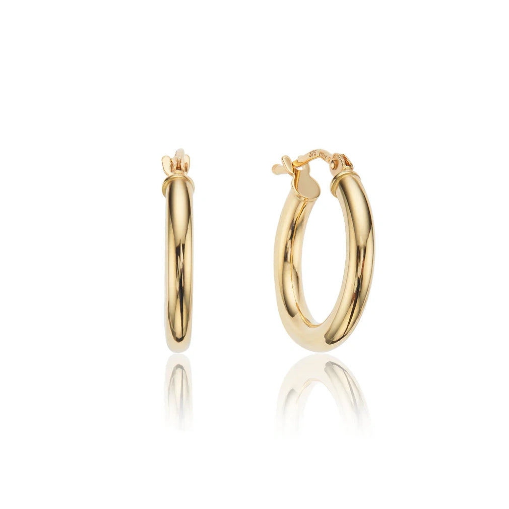 GOLD SMALL ROUNDED HOOP EARRINGS