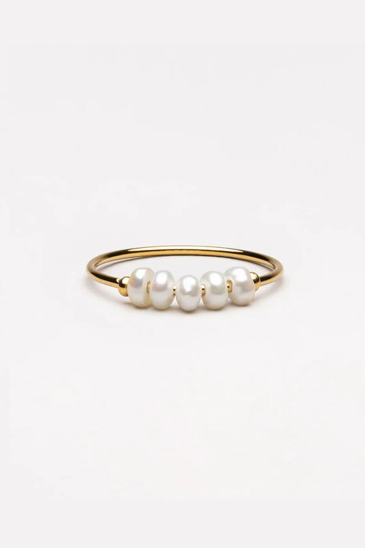 GOLD MINI PEARLS RING