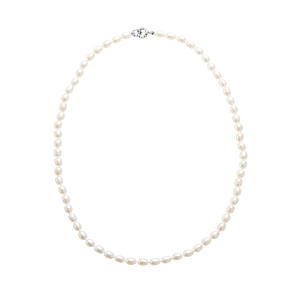 GOLD LARGE SEED FRESHWATER PEARL CHOKER NECKLACE