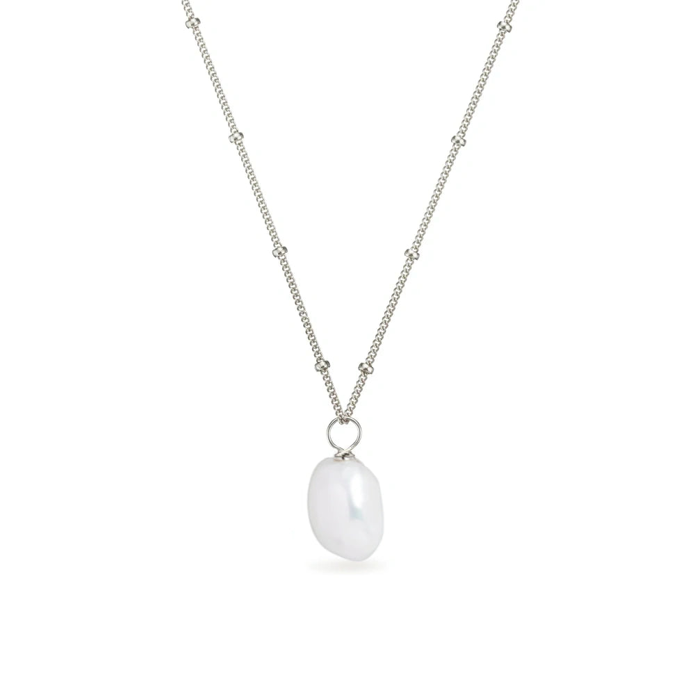 GOLD LARGE FRESHWATER PEARL SATELLITE NECKLACE