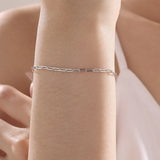 SILVER PAPERCLIP BRACELET