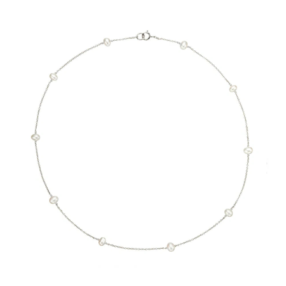 GOLD FRESHWATER PEARL STATION CHOKER