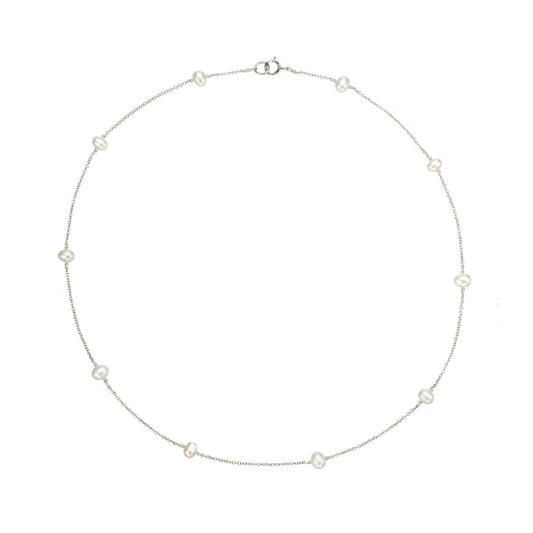 SILVER TEN FRESHWATER PEARL CHOKER